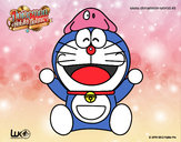 Dibujo Doraemon feliz pintado por audora