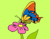 Dibujo Mariposa en flor pintado por ardnas