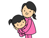 Dibujo Abrazo con mamá pintado por karen8813