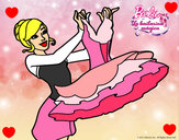 Dibujo Barbie y su vestido de ballet pintado por perlita123