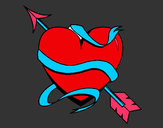 Dibujo Corazón con flecha III pintado por luliit
