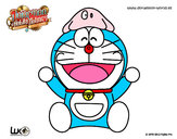 Dibujo Doraemon feliz pintado por Olivier