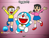 Dibujo Doraemon y amigos pintado por OlimpiaBar