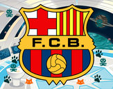 Dibujo Escudo del F.C. Barcelona pintado por dani2303