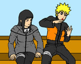 Dibujo Hinata y Naruto pintado por gaaranarut