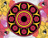 Dibujo Mandala flor pintado por aha00