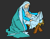 Dibujo Nacimiento del niño Jesús pintado por SuperArte1
