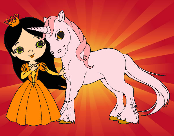 Princesa y unicornio