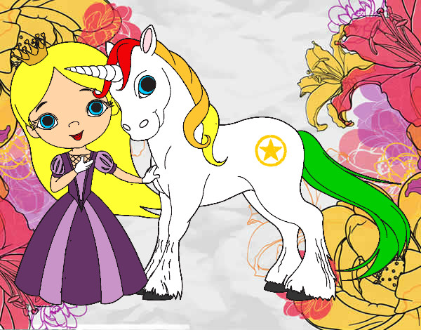 Princesa y unicornio