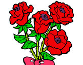 Dibujo Ramo de rosas pintado por R4ND1