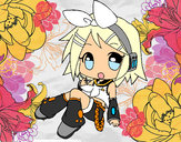 Dibujo Rin Kagamine pintado por RiN-Kagami