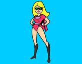Dibujo Superheroina pintado por alexareini