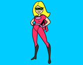 Dibujo Superheroina pintado por alexareini