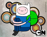 Dibujo Finn sentado pintado por sergillo05