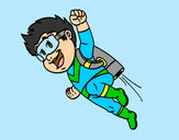 Dibujo Héroe volando pintado por juanesval