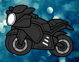 Dibujo Moto deportiva pintado por rockeletit