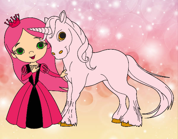 Princesa y unicornio