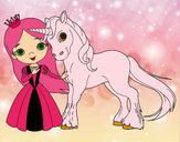 Dibujo Princesa y unicornio pintado por amalia
