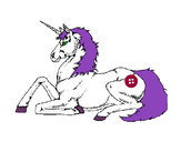 Dibujo Unicornio sentado pintado por PINGUITO8