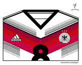 Dibujo Camiseta del mundial de fútbol 2014 de Alemania pintado por elturro