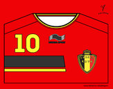 Dibujo Camiseta del mundial de fútbol 2014 de Bélgica pintado por elturro