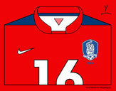 Dibujo Camiseta del mundial de fútbol 2014 de Corea del Sur pintado por elturro