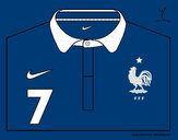 Dibujo Camiseta del mundial de fútbol 2014 de Francia pintado por elturro