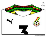 Dibujo Camiseta del mundial de fútbol 2014 de Ghana pintado por elturro