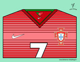 Dibujo Camiseta del mundial de fútbol 2014 de Portugal pintado por ru_82