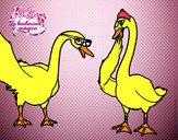 Dibujo El baile de los cisnes pintado por sirula