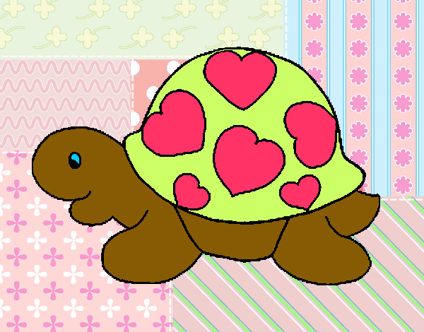 Tortuga con corazones