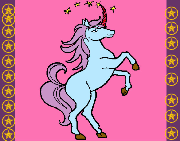 Dibujo Unicornio pintado por Huri