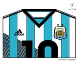 Dibujo Camiseta del mundial de fútbol 2014 de Argentina pintado por jaschus21