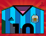 Dibujo Camiseta del mundial de fútbol 2014 de Argentina pintado por SinaiV