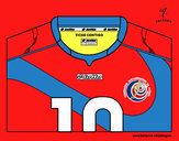 Dibujo Camiseta del mundial de fútbol 2014 de Costa Rica pintado por giuliana9