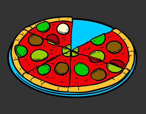 Dibujo Pizza de pepperoni pintado por noenoe