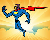 Dibujo Superhéroe poderoso pintado por pequealex