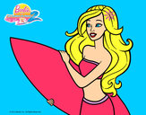 Dibujo Barbie va a surfear pintado por jng9