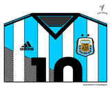 Dibujo Camiseta del mundial de fútbol 2014 de Argentina pintado por androide23