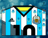 Dibujo Camiseta del mundial de fútbol 2014 de Argentina pintado por Miaaa