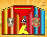 Dibujo Camiseta del mundial de fútbol 2014 de España pintado por josedavi
