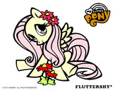 Dibujo Fluttershy pintado por elisaangel