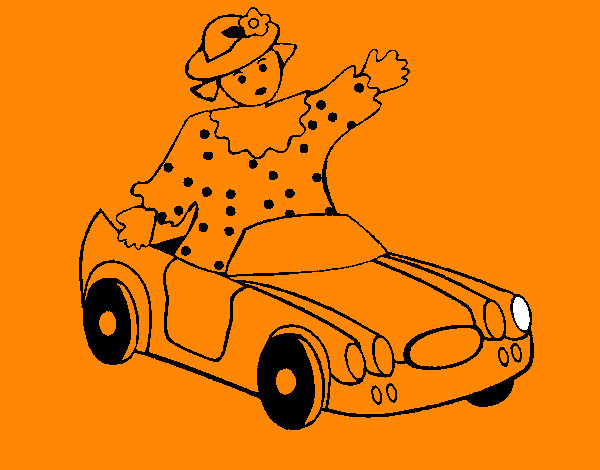Dibujo Muñeca en coche descapotable pintado por joaquin-li