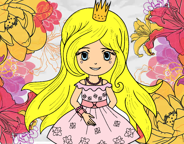 Dibujo Princesa primavera pintado por claravaz20