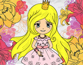 Dibujo Princesa primavera pintado por claravaz20