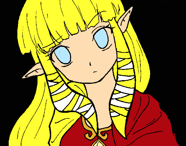 Dibujo Princesa Zelda pintado por claravaz20