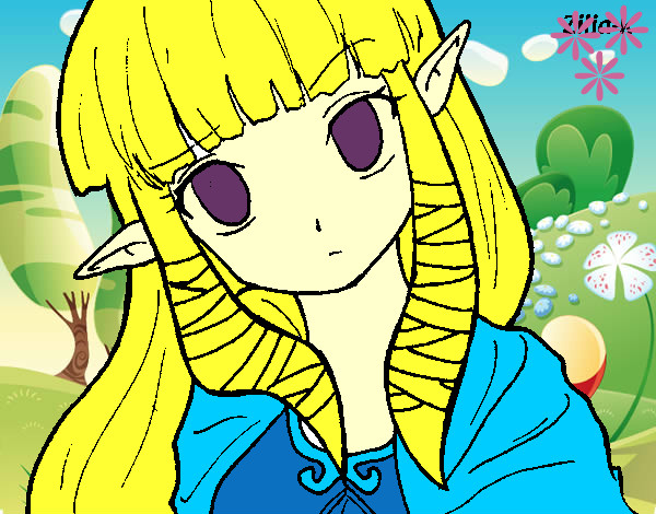 Dibujo Princesa Zelda pintado por nadeshiko