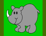 Dibujo Rinoceronte pintado por celes123