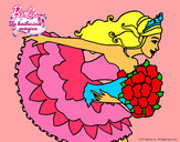 Dibujo Barbie en un saludo de agradecimiento pintado por Saritita