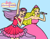 Dibujo Barbie y la princesa cantando pintado por MariamAmin